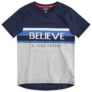 Junior - Tee-shirt manches courtes avec message printé 