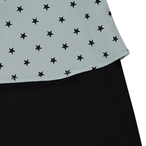 Robe sans manches effet 2 en 1 imprimée / unie 