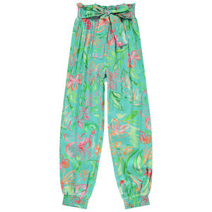 Pantalon fluide imprimé tropical fille 
