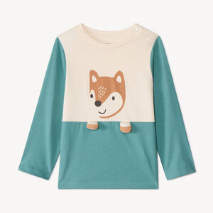 T-shirt manches longues print renard ludique pour bébé garçon 