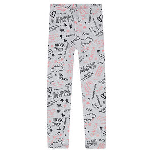Legging en jersey avec imprimé fantaisie all-over.  