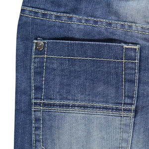 Junior - Bermuda en jeans effet used et crinkle 