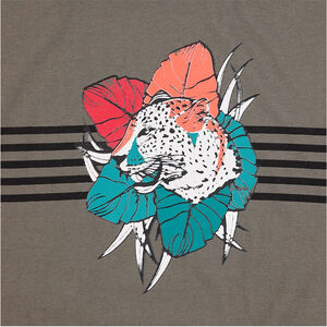 Junior - Tee-shirt manches courtes avec léopard et bandes printées  