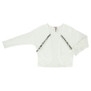 Gilet loose effet crêpe avec franges fantaisie 