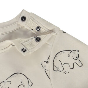 T-shirt manches longues en coton imprimé ours pour bébé garçon 