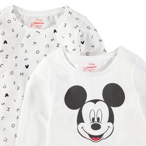 Lot de 2 maillots de corps manches longues print Mickey Disney 