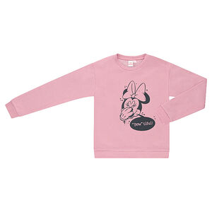 Sweat en molleton uni avec print Disney Minnie 