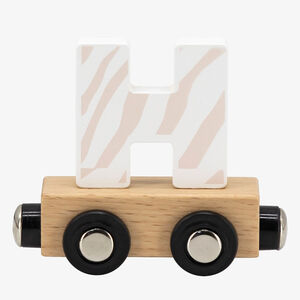 Lettre "H" en bois pour train coloré 