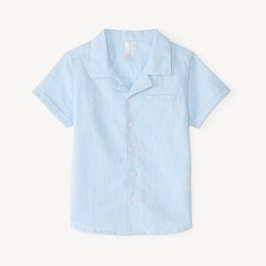 Chemise manches courtes en toile texturée pour bébé garçon 