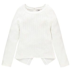 Pull manches longues en tricot avec découpe fantaisie 