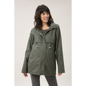 Veste de grossesse en toile avec capuche intégrée pour bébé 