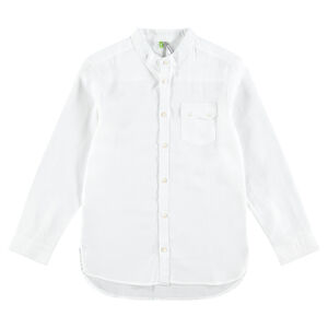 Junior - Chemise en coton fantaisie avec poche à rabat boutonné 