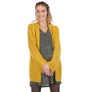 Gilet en maille couleur moutarde 