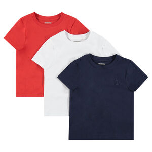 Lot de 3 tee-shirts manches courtes en jersey avec logo printé 