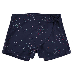 Junior - Jupe short avec motif printé all-over croisé devant 