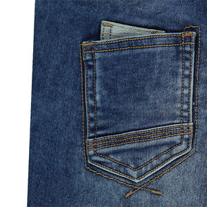 Bermuda en molleton effet denim used avec découpes 