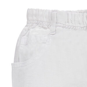 Pantalon en lin et coton uni  