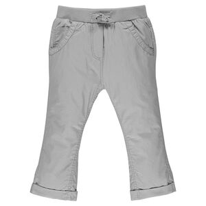 Pantacourt uni en popeline de coton  