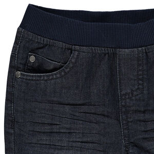 Jeans effet used taille élastiquée  