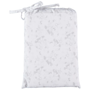 Set housse de couette et taie d'oreiller imprimé lapin et fleurs 