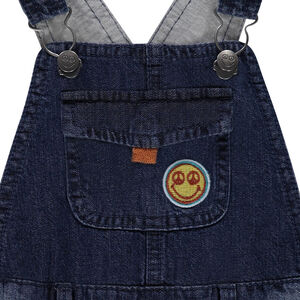 Salopette en jeans effet used doublée jersey Smiley  