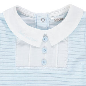 Dors-bien côtelé en velours à boutons fantaisie 