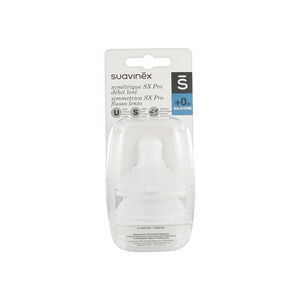 Lot de 2 tétines symétriques en silicone SX Pro S 0M+ 