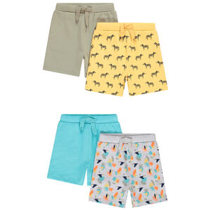 Lot de 4 bermudas en maille pour bébé garçon 