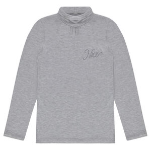 Junior - Sous-pull à col roulé avec inscription printée 