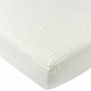 Drap-housse mousseline prélavé - Offwhite - 60x120 cm 