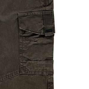 Pantalon en twill kaki surteint à poches 