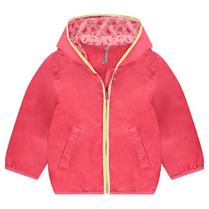 Coupe-vent à capuche uni doublé jersey 