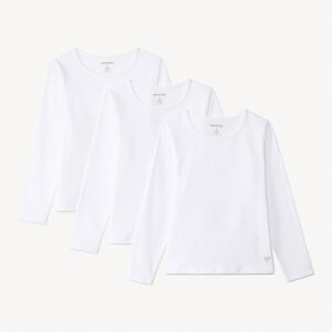 Lot de 3 t-shirts manches longues unis fille 