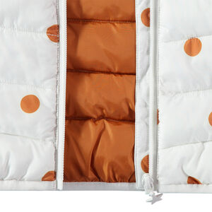 Doudoune light* imperméable à capuche avec sac de rangement à message printé 