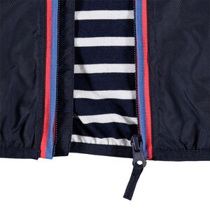 Coupe-vent bleu marine doublé jersey à rayures 