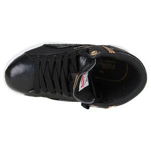 PUMA First Round - Baskets montantes noires et dorées  