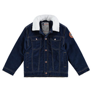 Veste en jeans doublée sherpa avec col sherpa 