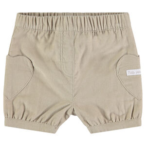 Short en velours côtelé avec poches en forme de coeur 