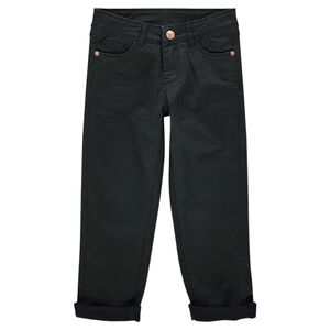 Pantalon en twill effet crinkle doublé polaire 
