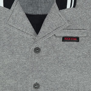 Veste en molleton style blazer avec col fantaisie 