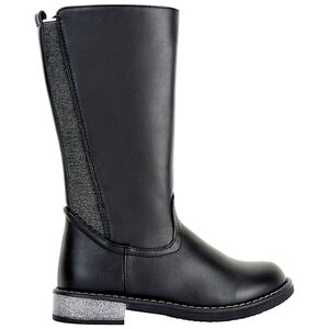 Bottes cavalières à talon argenté fille 