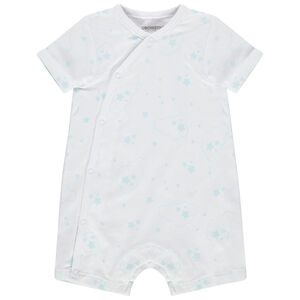 Combinaison courte en coton bio imprimée étoiles 