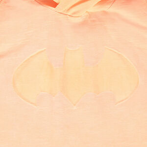 Tee-shirt manches courtes à capuche avec oreilles ©Warner Batman en relief  