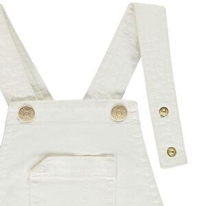 Salopette courte en jean avec ceinture fille 