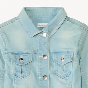 Veste effet jean à poches fille 