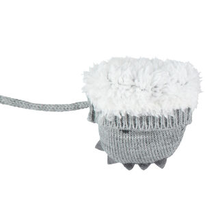Ensemble Bonnet péruvien motif panda avec moufles en tricot 