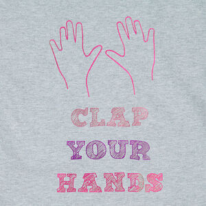 Jogging bicolore avec bandes appliquées et mains printées 