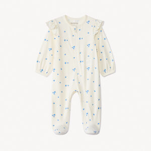 Dors-bien zippé à imprimé fleurs pour bébé fille 