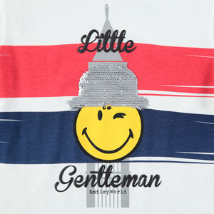 Junior - Tee-shirt manches longues en jersey avec Smiley et sequins magiques 