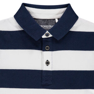 Polo manches courtes rayé en coton bio 